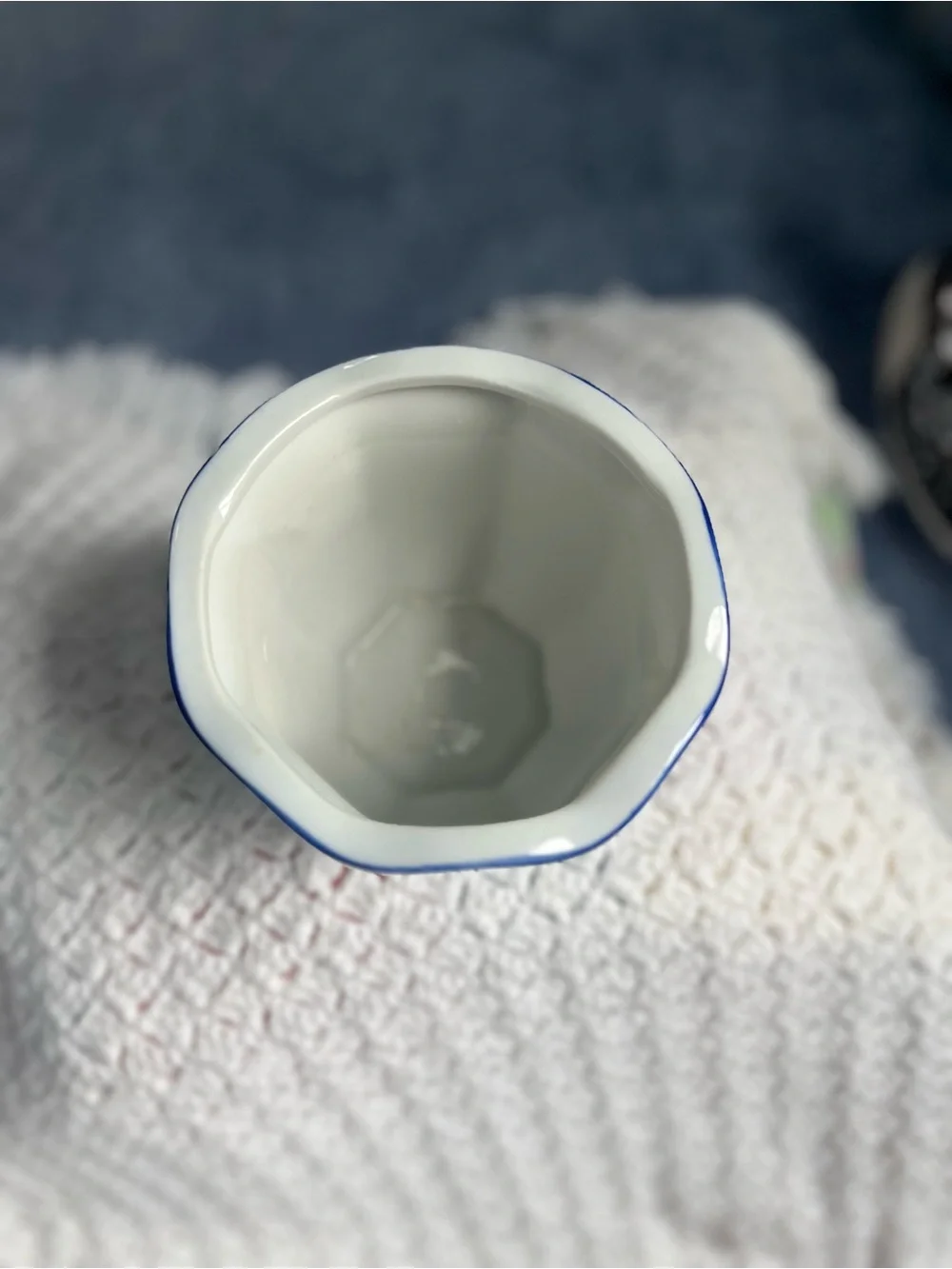 Blue and White Floral Porcelain vase/flower pot